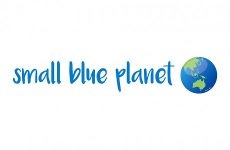 An inviting and welcoming logo for Small Blue Planet, an Australian-based, eco-friendly online store.